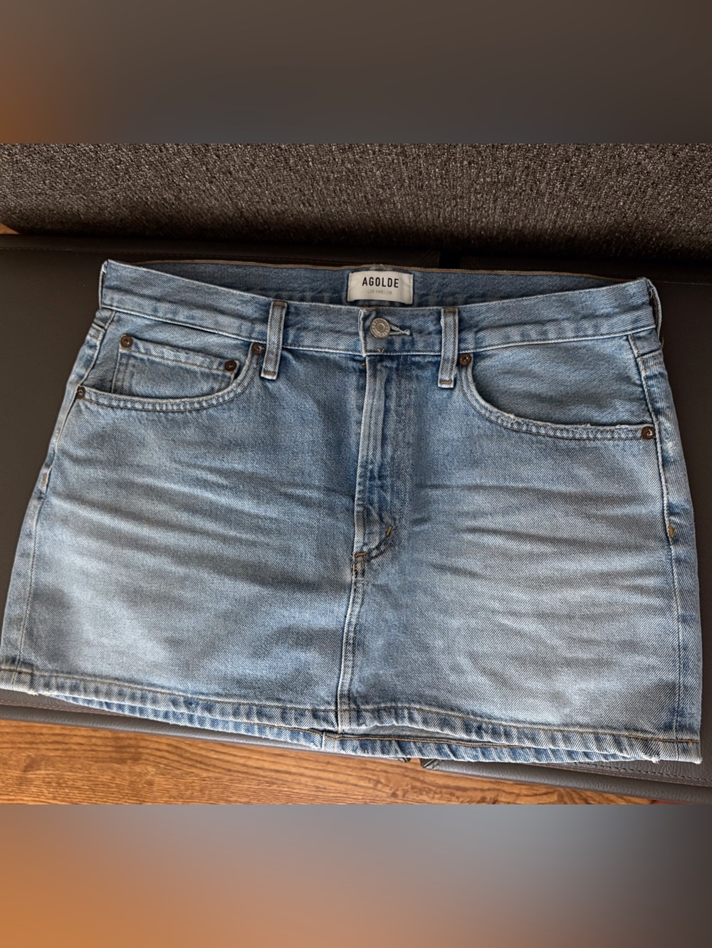 Agolde Light Wash Women’s Mini Skirt